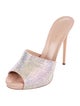 Giuseppe Zanotti Suede Crystal Embellishments Mules