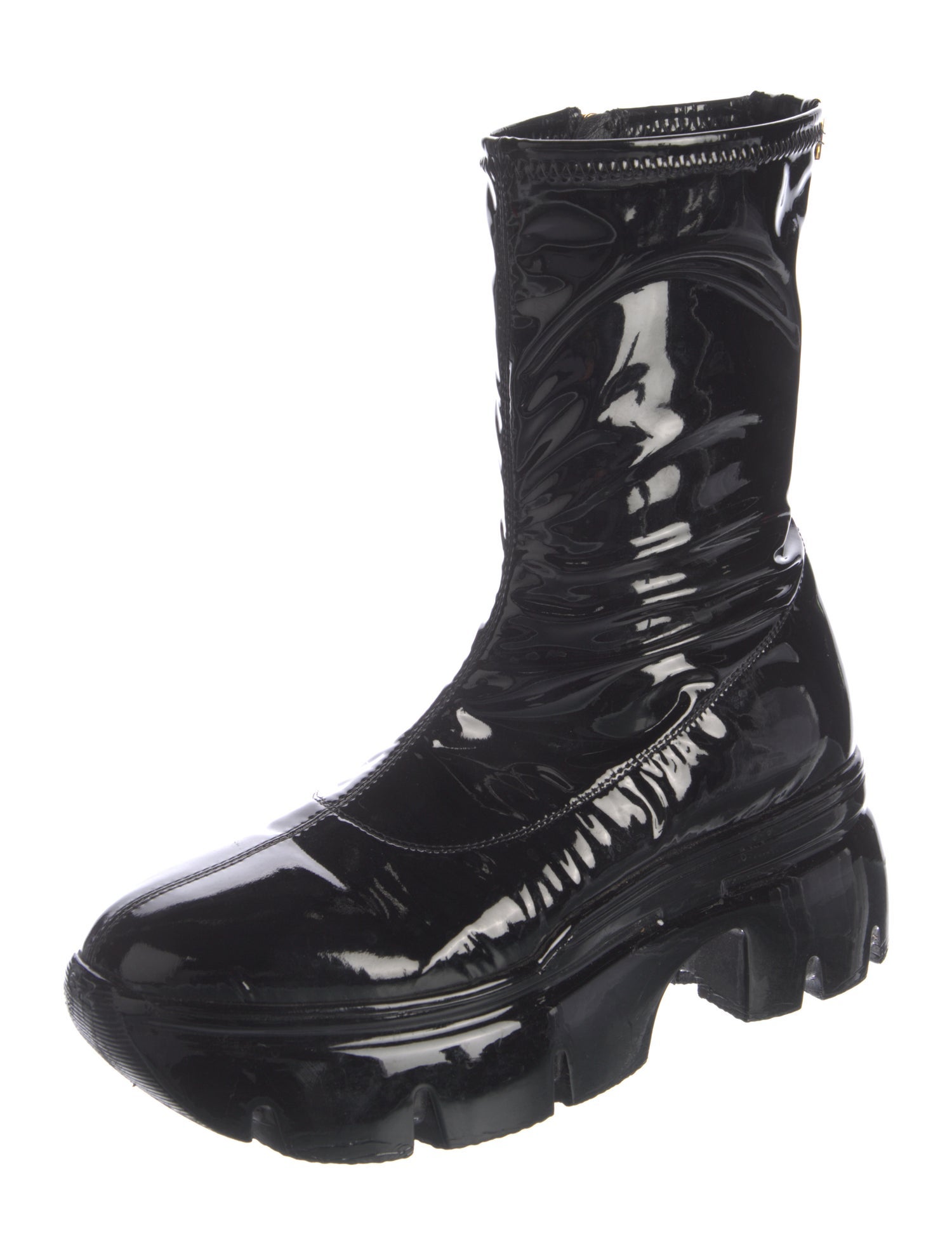Giuseppe Zanotti Patent Leather Combat Boots