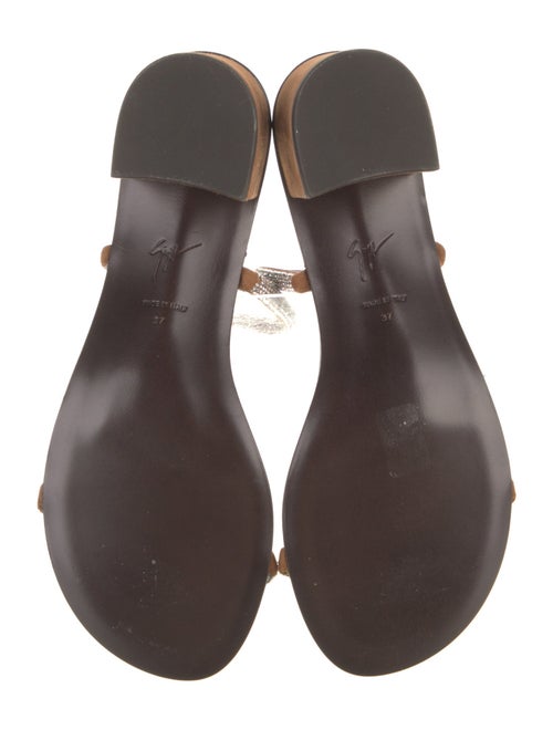 Giuseppe Zanotti Suede Crystal Embellishments Slides