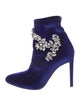 Giuseppe Zanotti Velvet Crystal Embellishments Sock Boots