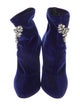 Giuseppe Zanotti Velvet Crystal Embellishments Sock Boots