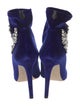 Giuseppe Zanotti Velvet Crystal Embellishments Sock Boots