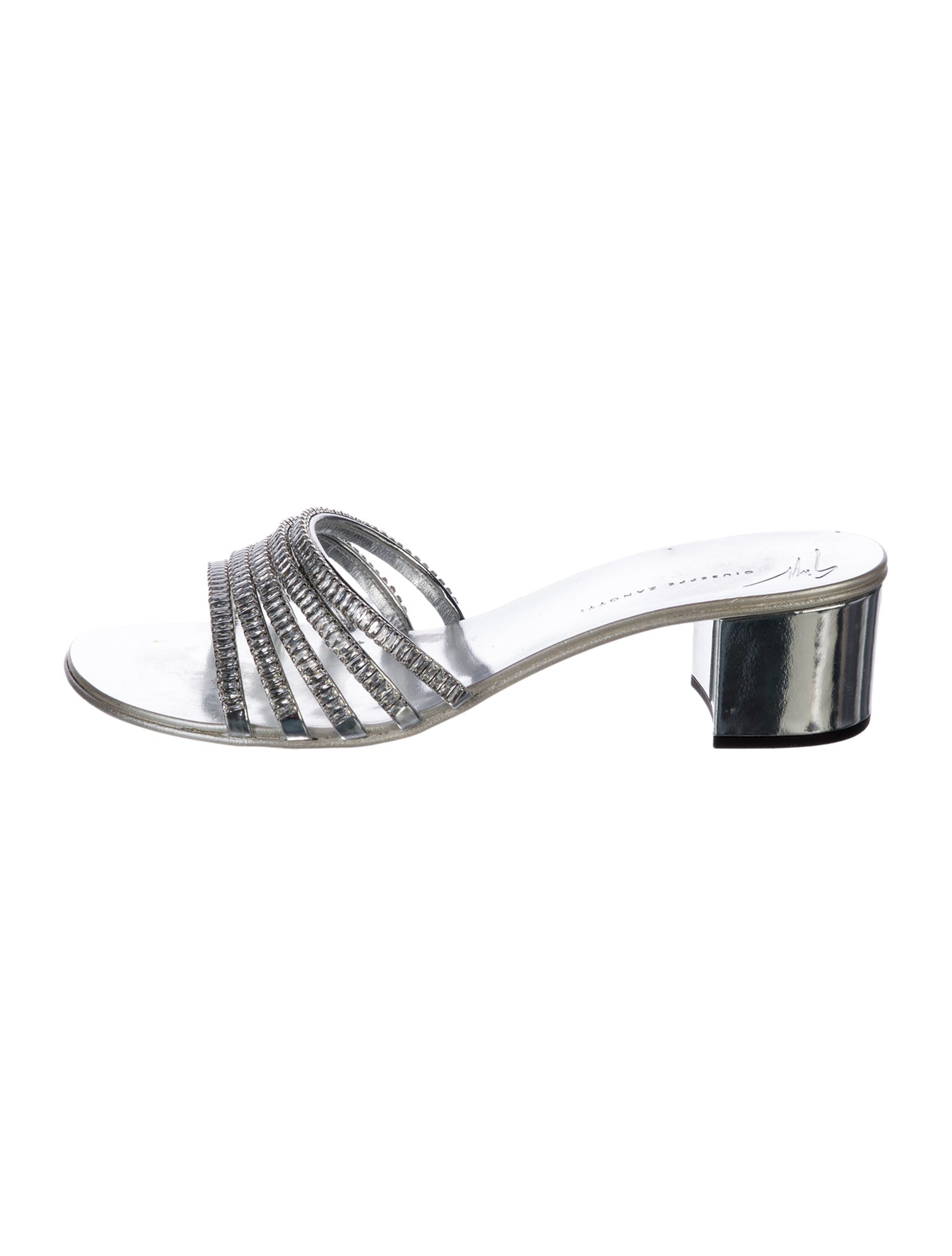 Giuseppe Zanotti Spike Accents Leather Slides