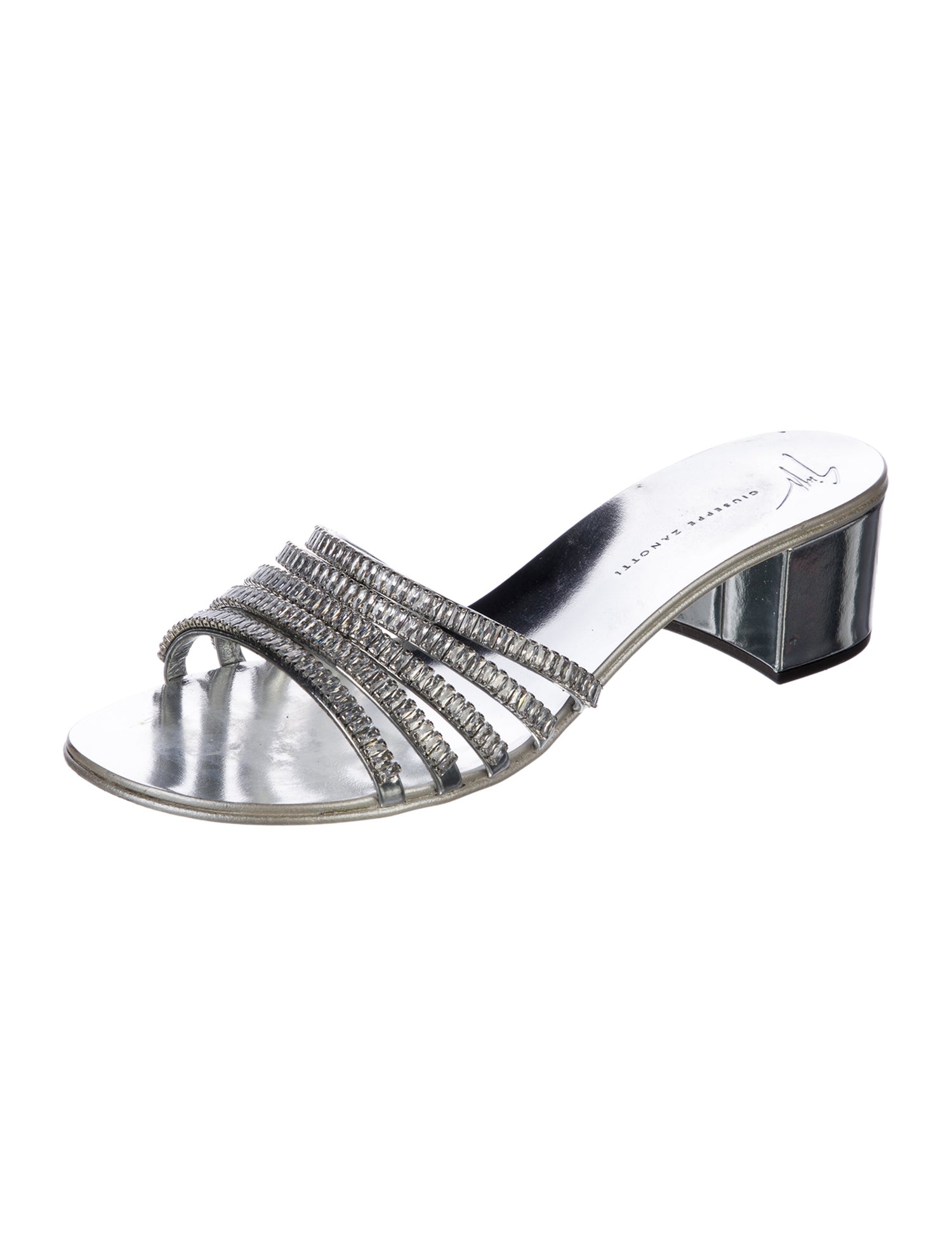 Giuseppe Zanotti Spike Accents Leather Slides