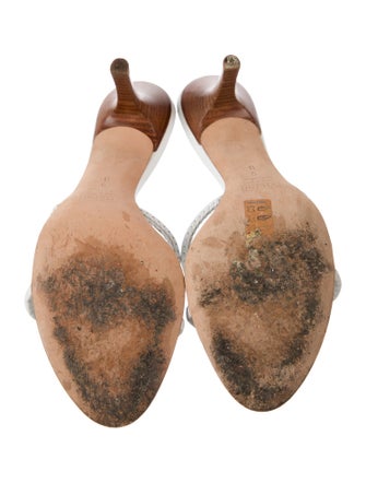 Giuseppe Zanotti Leather Crystal Embellishments Slides