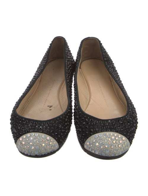 Giuseppe Zanotti Suede Colorblock Pattern Ballet Flats