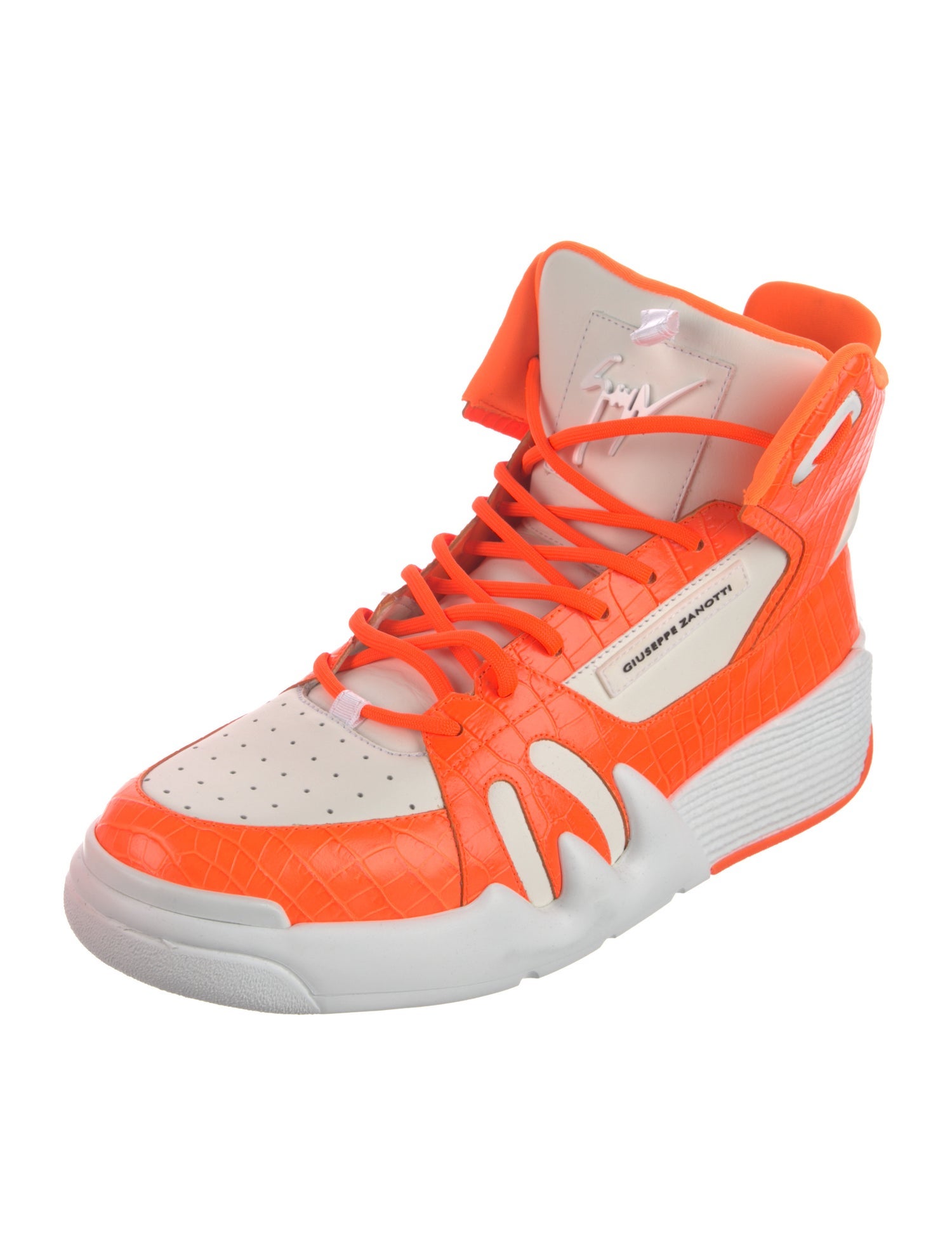 Giuseppe Zanotti Leather Colorblock Pattern Sneakers