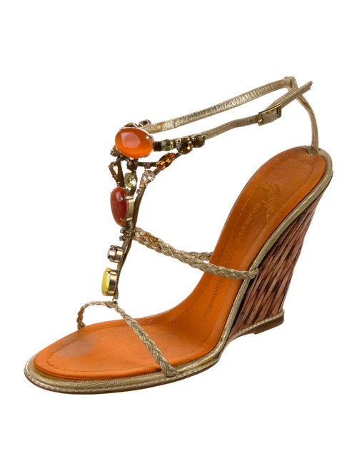Giuseppe Zanotti Leather T-Strap Sandals