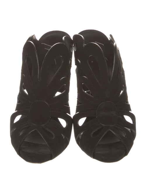 Giuseppe Zanotti Suede Cutout Accent Mules