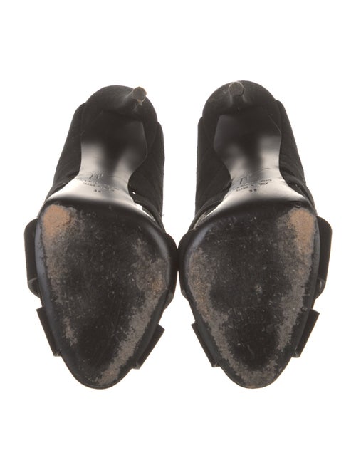 Giuseppe Zanotti Suede Cutout Accent Mules