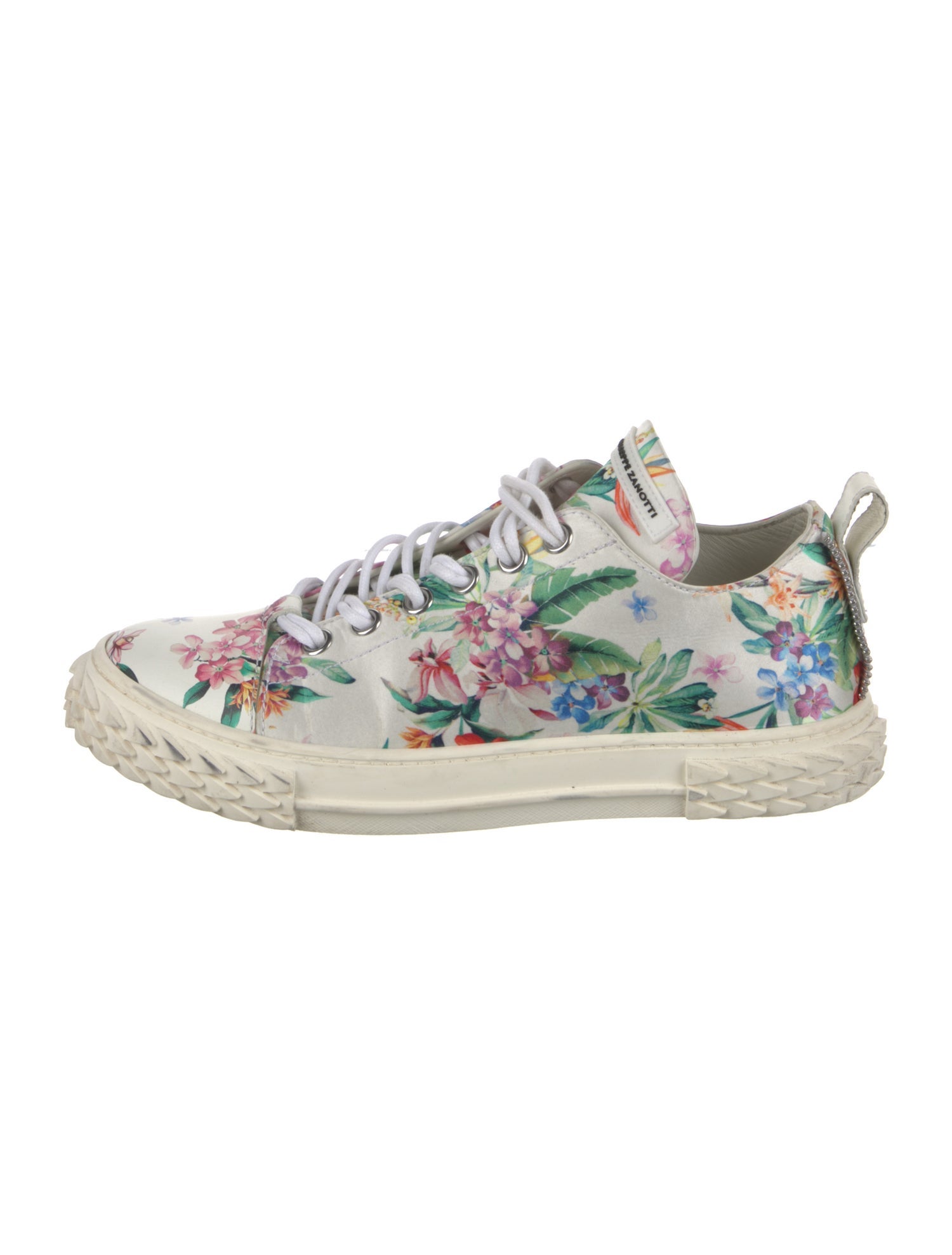 Giuseppe Zanotti Leather Floral Print Sneakers