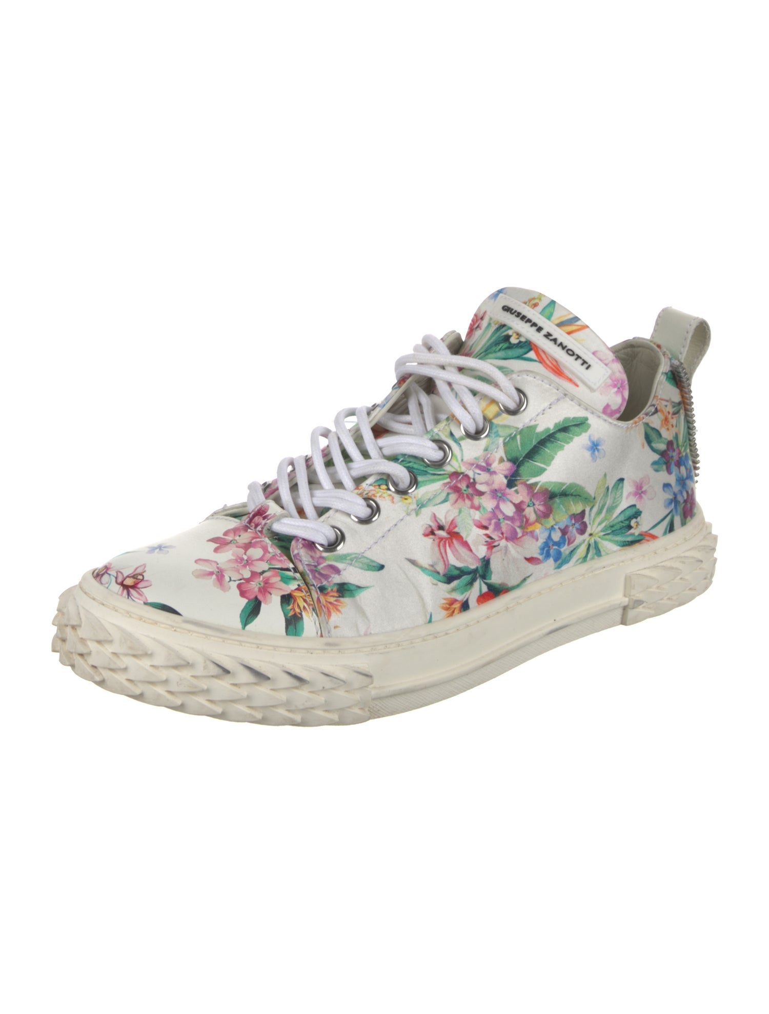 Giuseppe Zanotti Leather Floral Print Sneakers