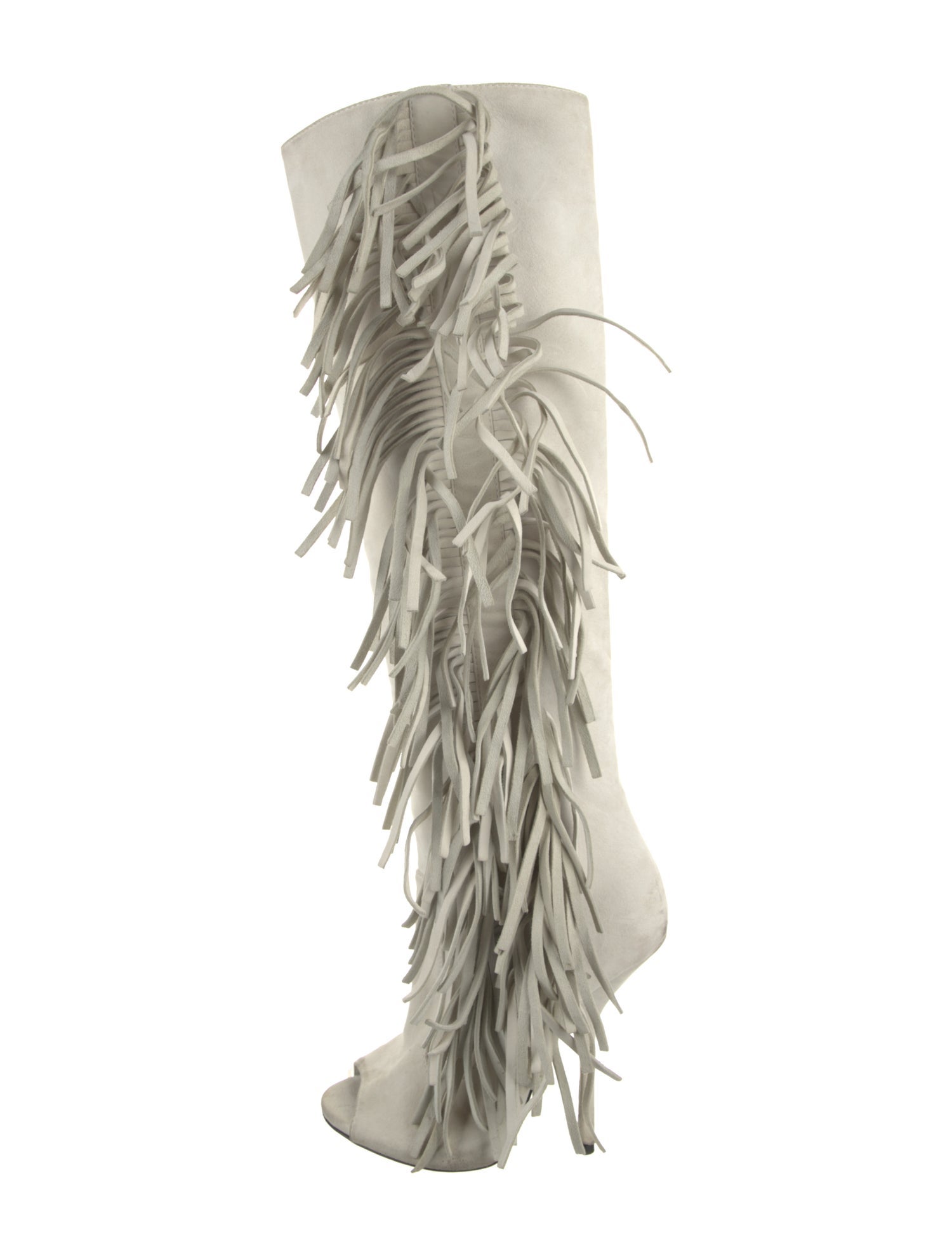 Giuseppe Zanotti Suede Fringe Trim Accent Boots