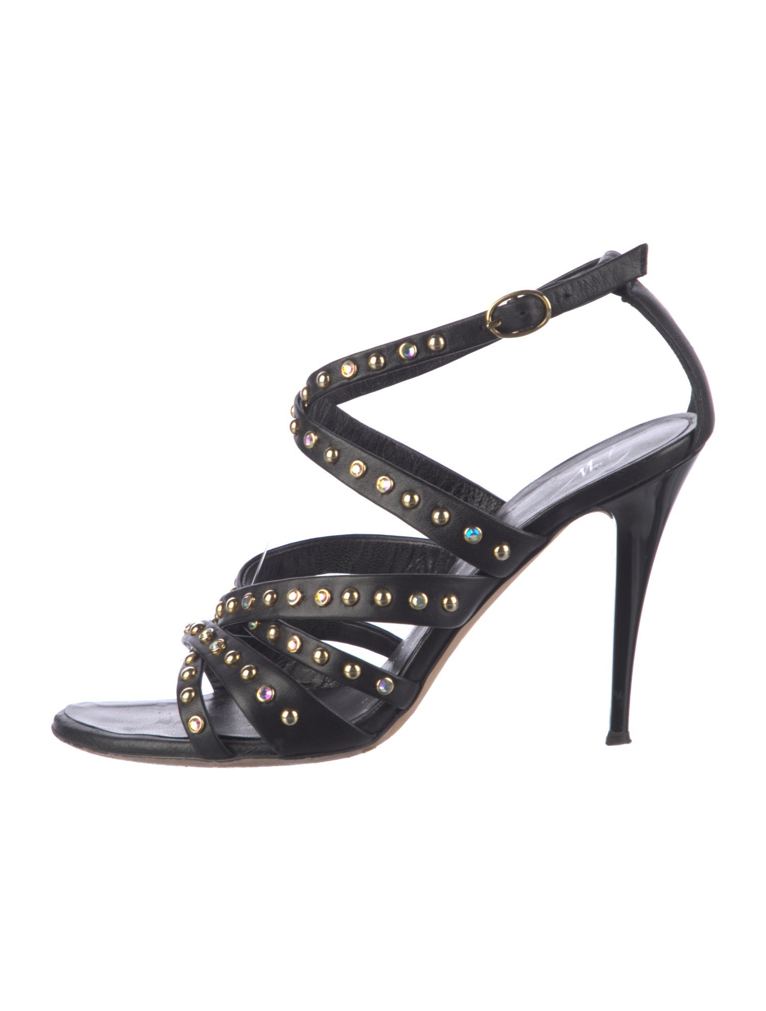 Giuseppe Zanotti Leather Studded Accents Sandals