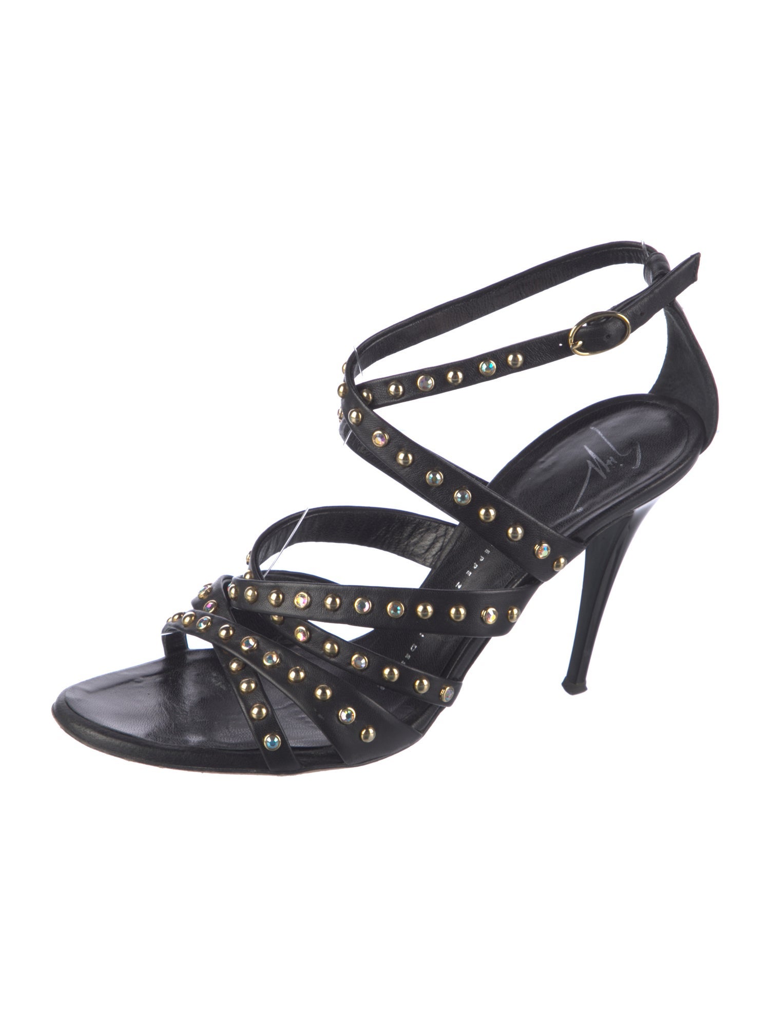 Giuseppe Zanotti Leather Studded Accents Sandals