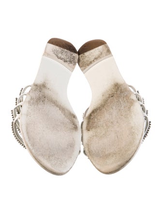 Giuseppe Zanotti Patent Leather Crystal Embellishments Slides