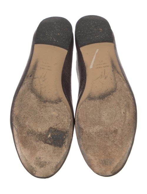 Giuseppe Zanotti Leather Crystal Embellishments Ballet Flats