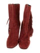 Giuseppe Zanotti Suede Fringe Trim Accent Boots