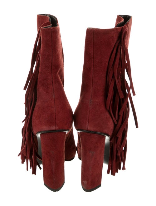 Giuseppe Zanotti Suede Fringe Trim Accent Boots