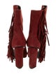 Giuseppe Zanotti Suede Fringe Trim Accent Boots