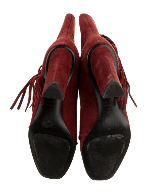 Giuseppe Zanotti Suede Fringe Trim Accent Boots