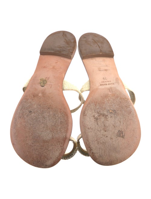 Giuseppe Zanotti Leather Crystal Embellishments Slides