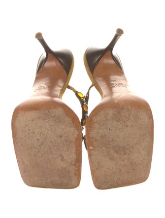 Giuseppe Zanotti Suede Crystal Embellishments Slides