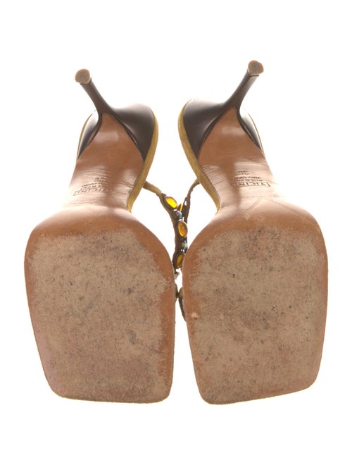 Giuseppe Zanotti Suede Crystal Embellishments Slides