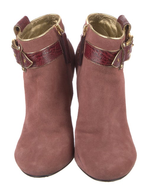 Giuseppe Zanotti Suede Floral Print Boots