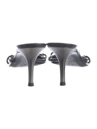 Giuseppe Zanotti Leather Crystal Embellishments Slides