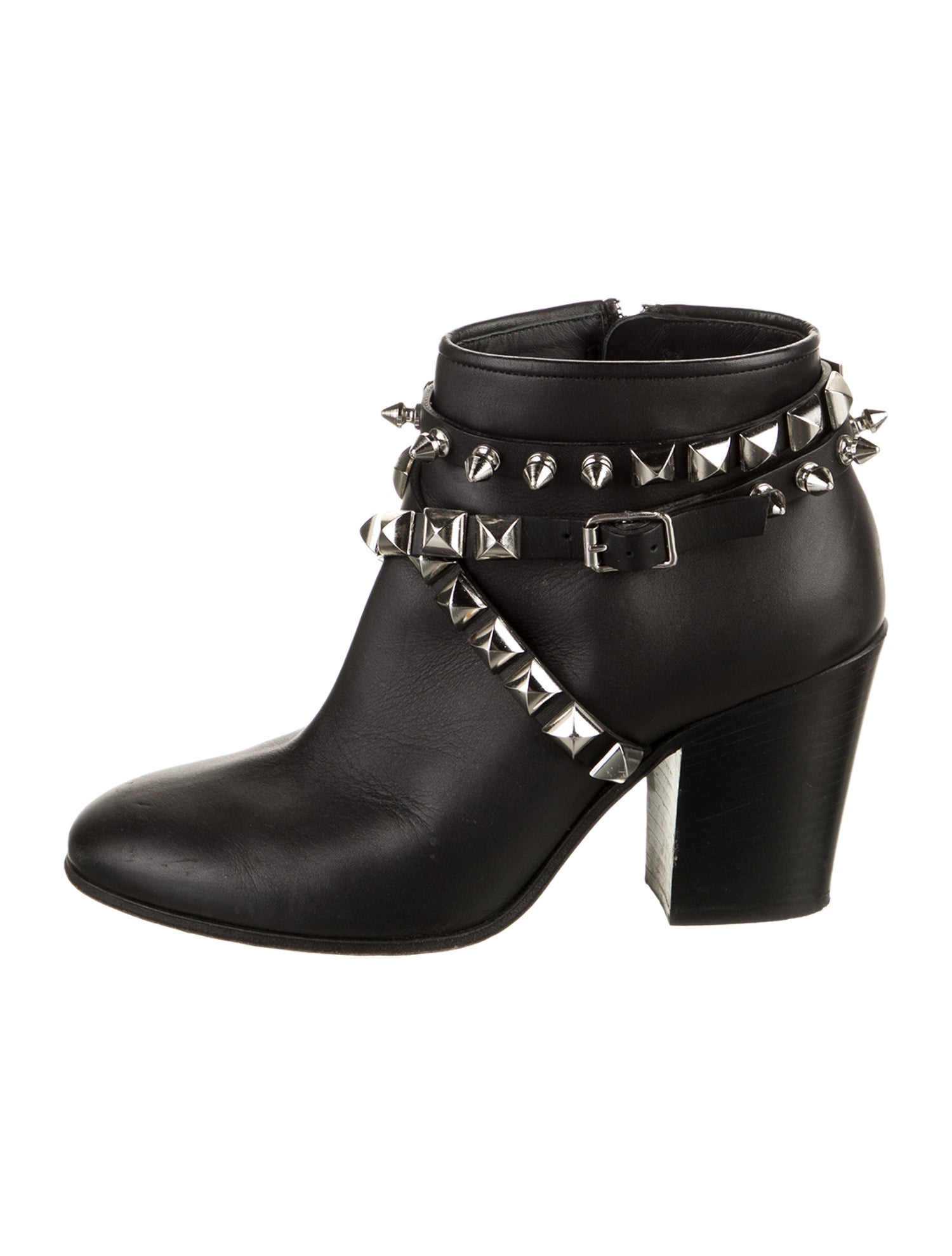 Giuseppe Zanotti Leather Studded Accents Boots