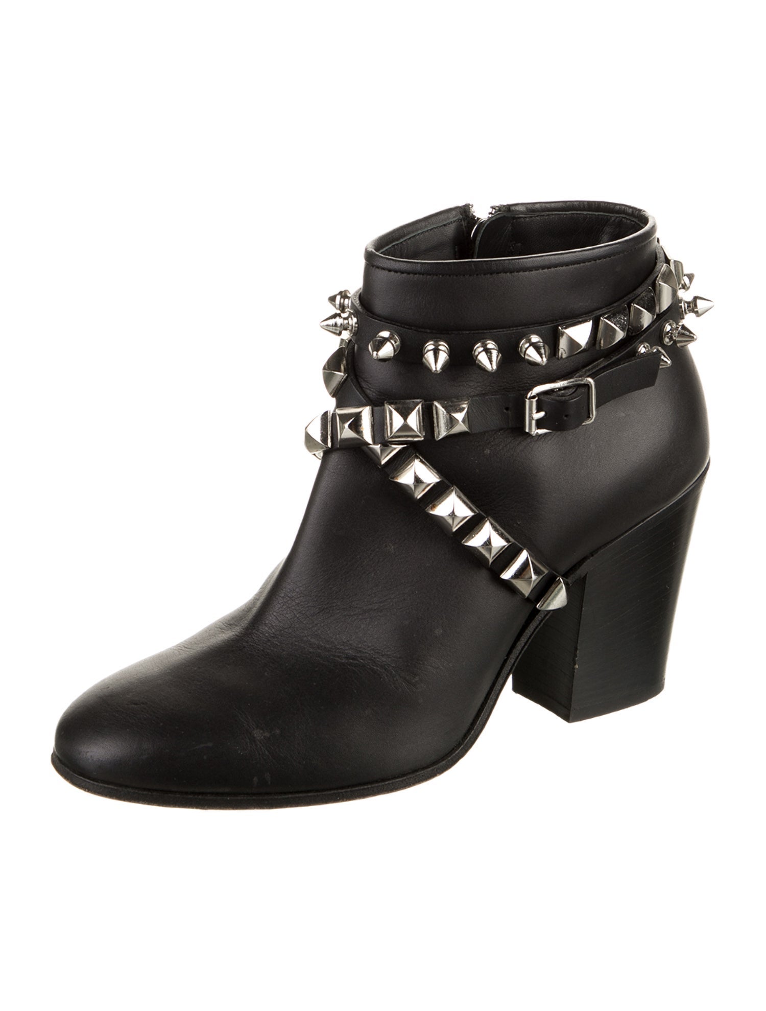 Giuseppe Zanotti Leather Studded Accents Boots