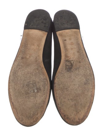 Giuseppe Zanotti Suede Crystal Embellishments Flats