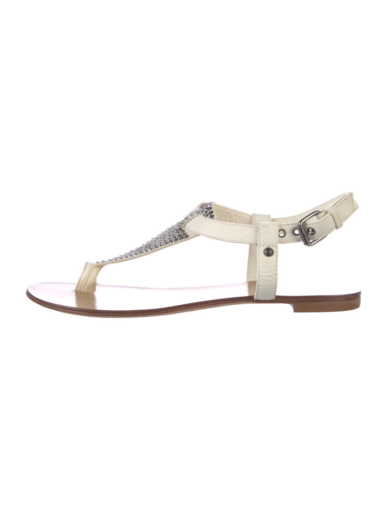 Giuseppe Zanotti Leather Animal Print T-Strap Sandals