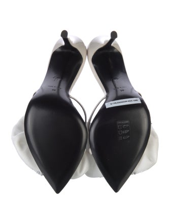 Giuseppe Zanotti Patent Leather Bow Accents Slides