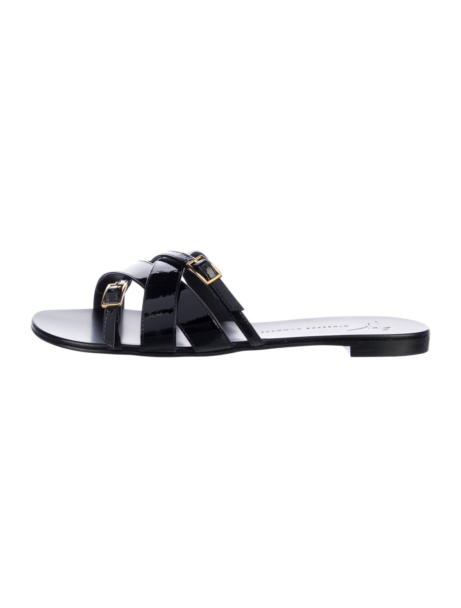 Giuseppe Zanotti Patent Leather Slides