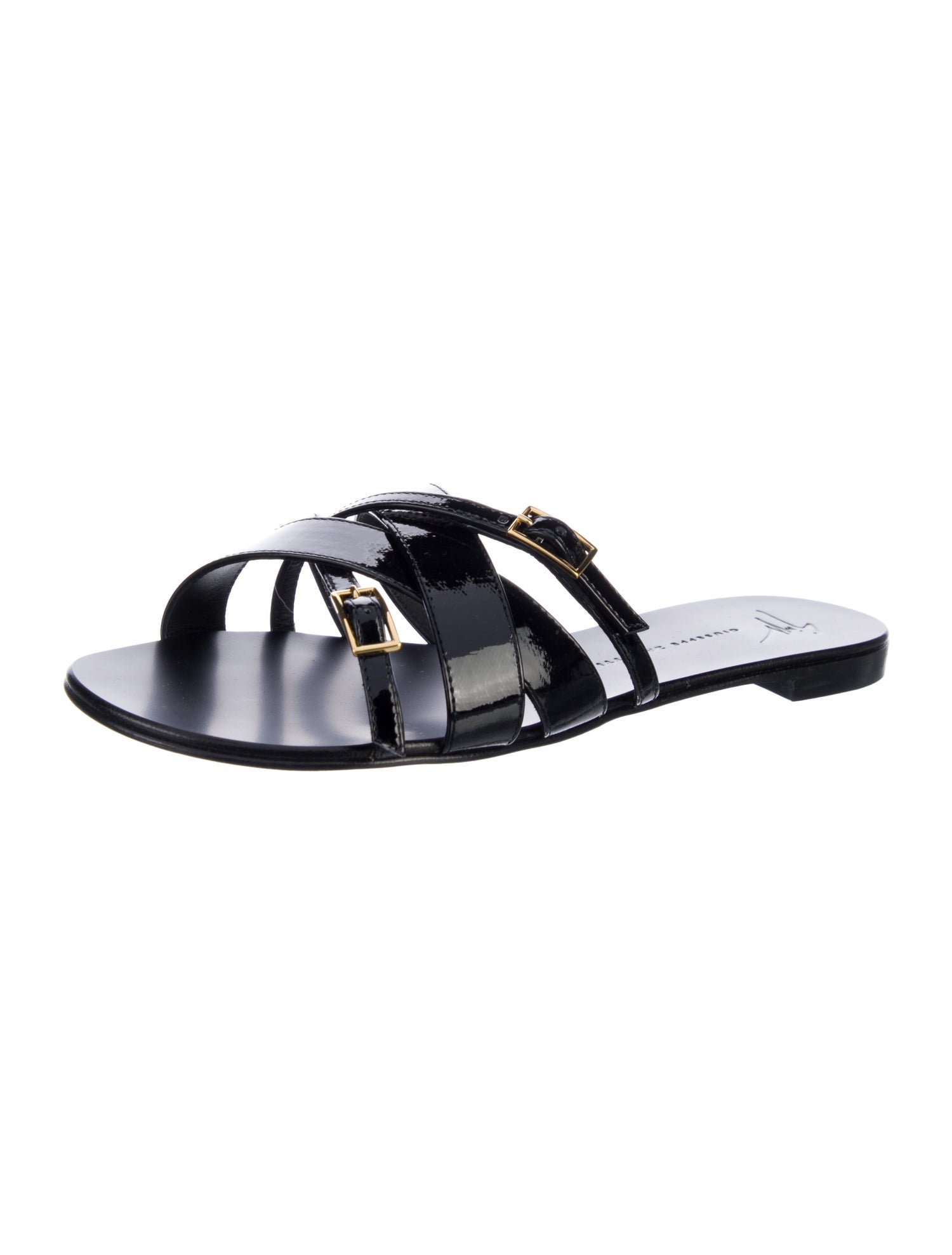 Giuseppe Zanotti Patent Leather Slides