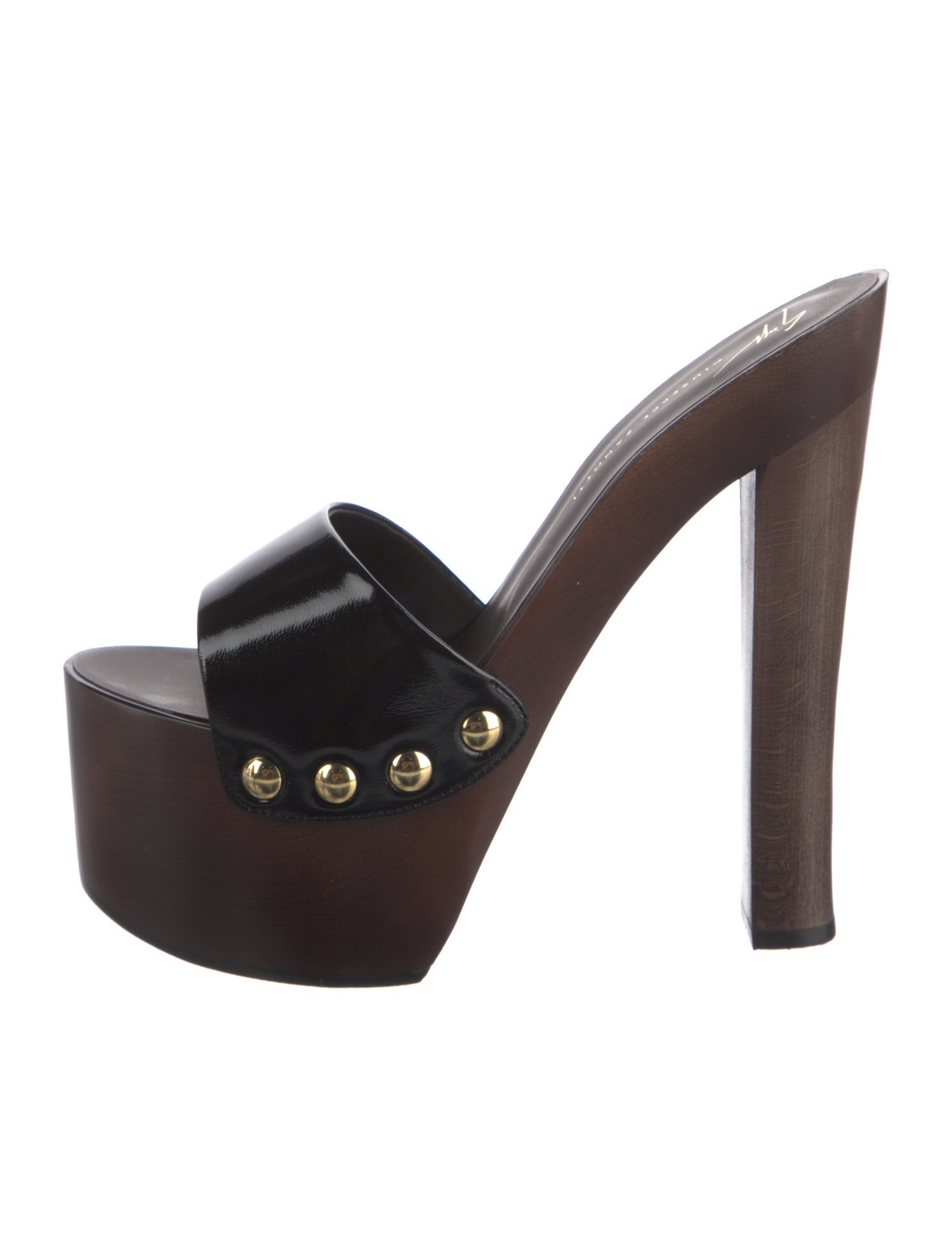 Giuseppe Zanotti Patent Leather Slides