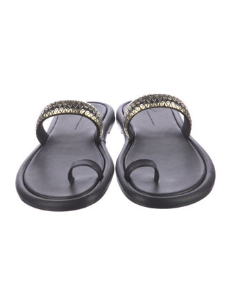 Giuseppe Zanotti Leather Slides