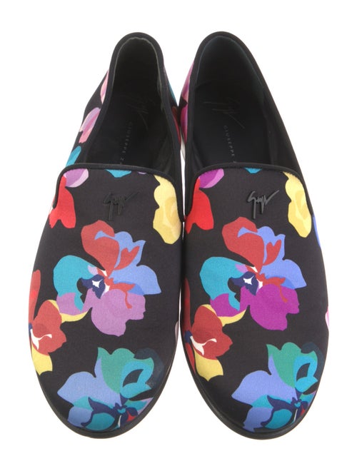 Giuseppe Zanotti Satin Floral Print Loafers