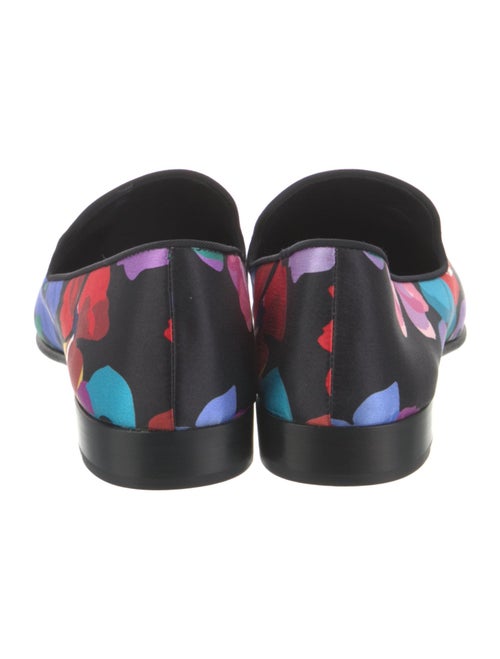 Giuseppe Zanotti Satin Floral Print Loafers