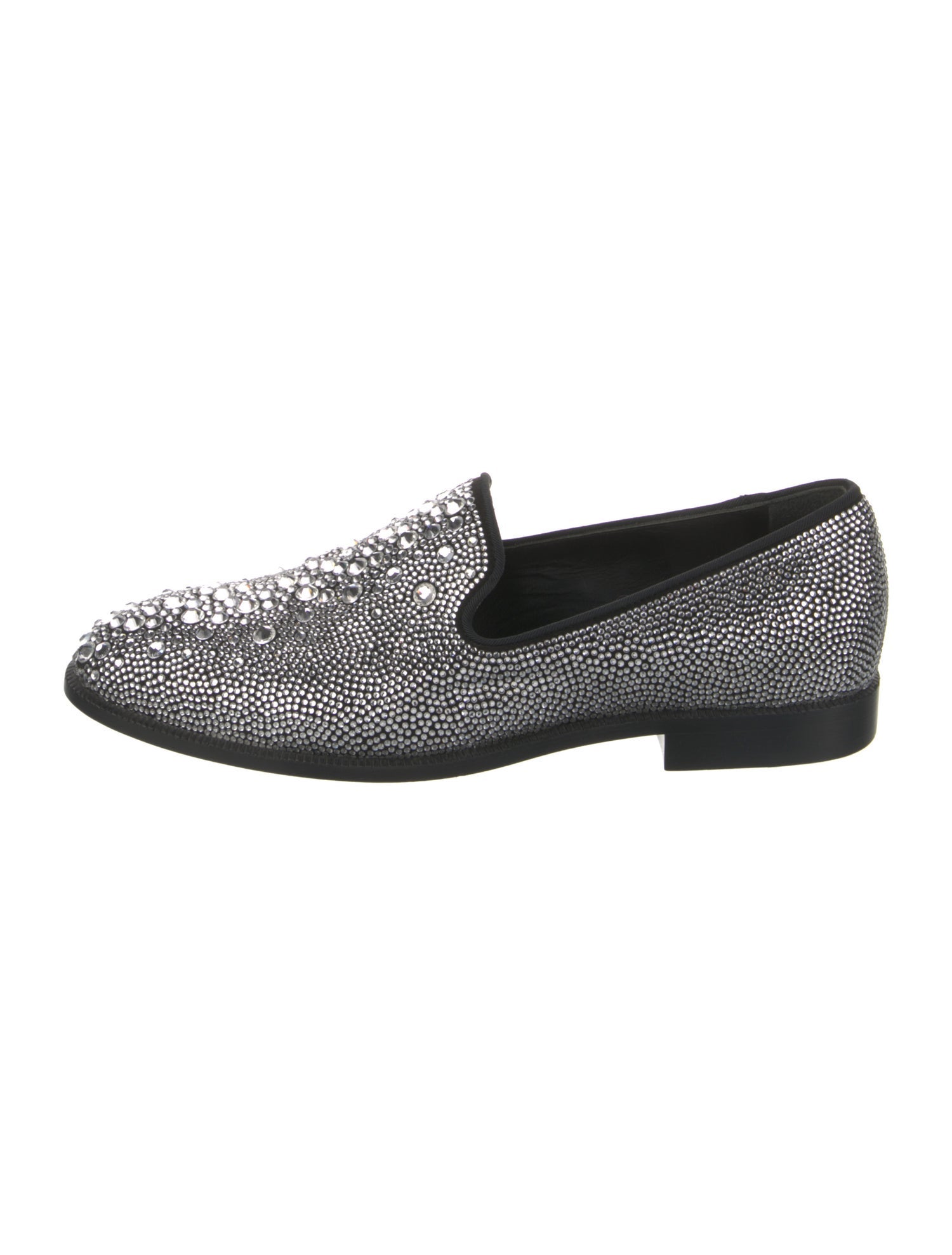 Giuseppe Zanotti Glitter Crystal Embellishments Loafers