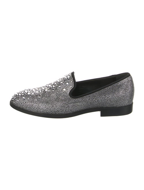 Giuseppe Zanotti Glitter Crystal Embellishments Loafers