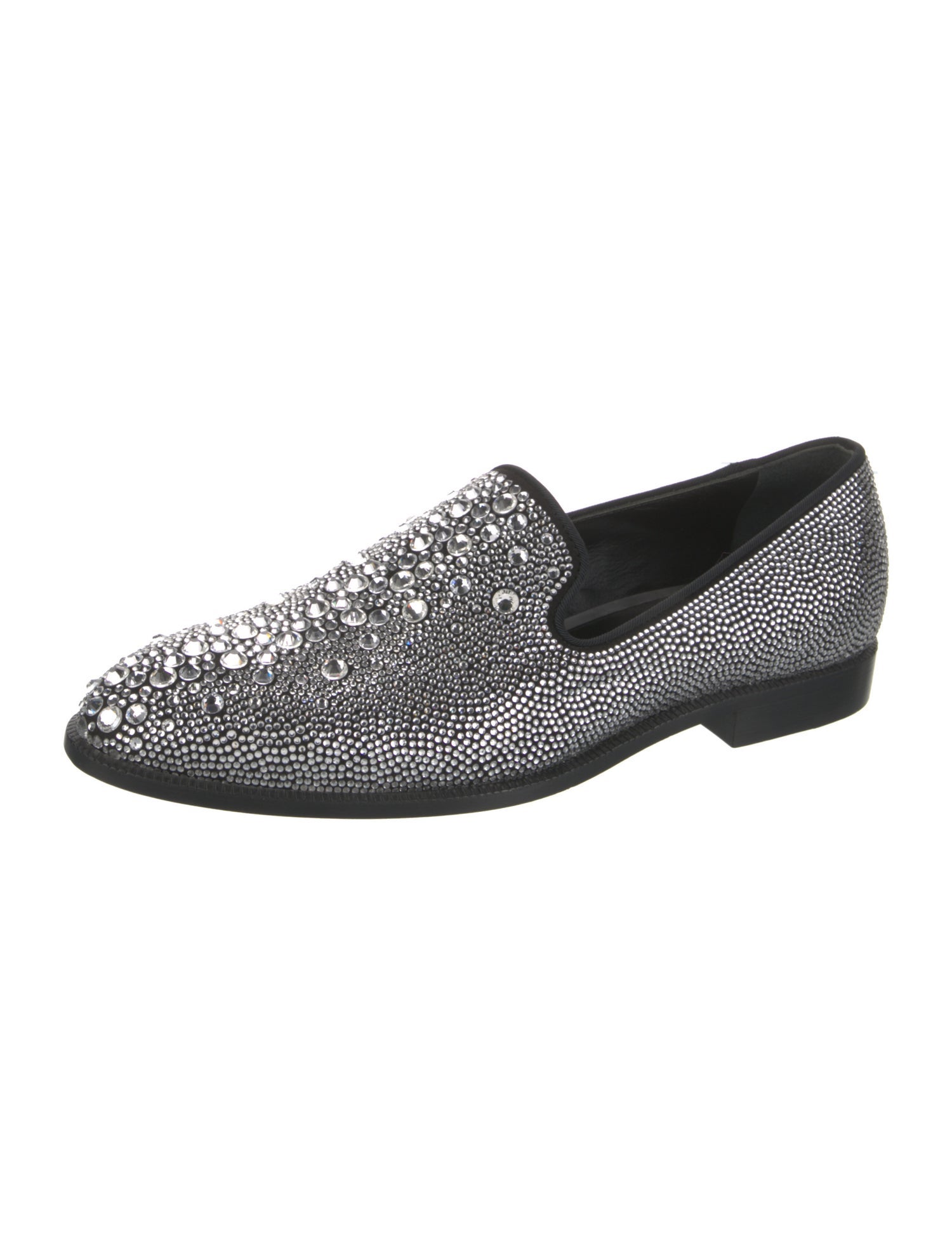 Giuseppe Zanotti Glitter Crystal Embellishments Loafers