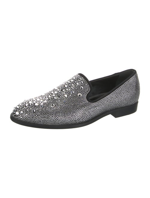 Giuseppe Zanotti Glitter Crystal Embellishments Loafers