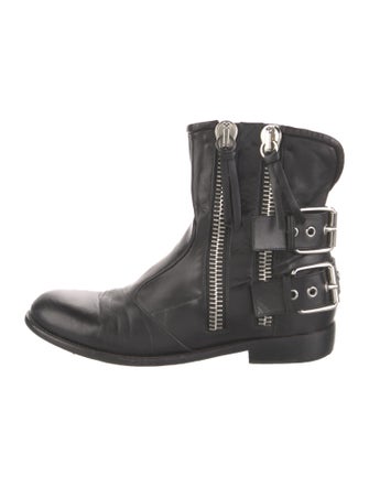 Giuseppe Zanotti Leather Moto Boots