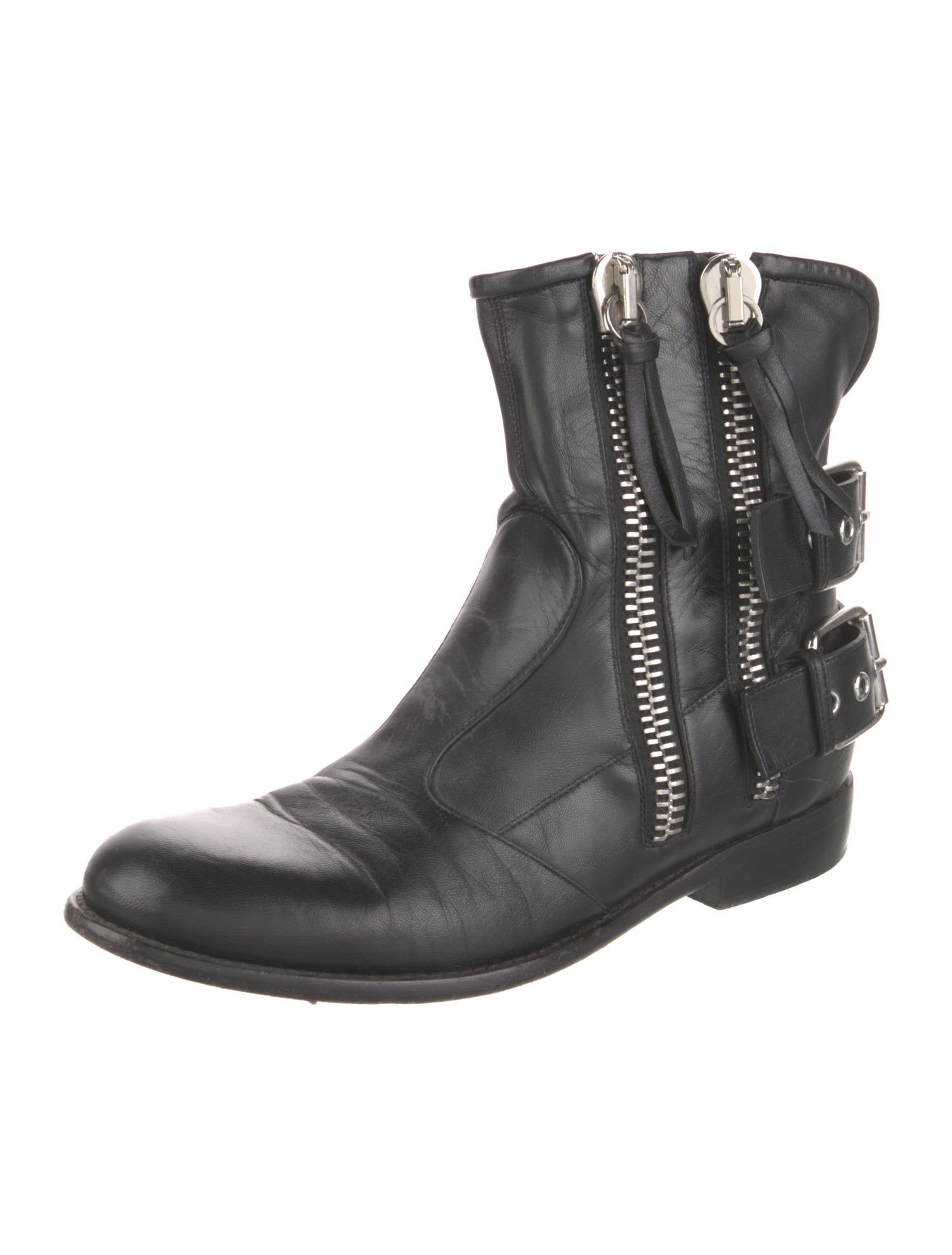 Giuseppe Zanotti Leather Moto Boots
