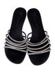 Giuseppe Zanotti Leather Crystal Embellishments Slides
