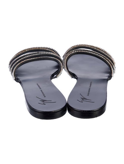 Giuseppe Zanotti Leather Crystal Embellishments Slides