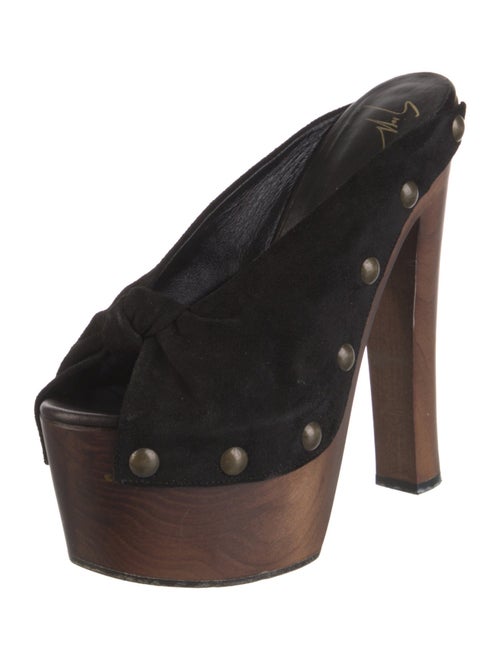 Giuseppe Zanotti Suede Studded Accents Mules